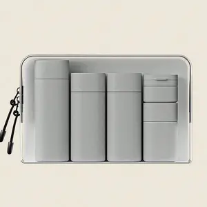 5Pcs Travel Toiletry Bottles Set,Premium Leak-proof Travel Bottles Set - Compact & Reusable, Perfect for Toiletries, Shampoo, Conditioner & Lotion, Shampoo Storage - Hassle-free On-the-Go Shampoo Conditioner Dispenser