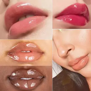 Moisturizing Gloss Plumping Lip Gloss Lip Plumper Makeup Glitter Nutritious Liquid Lipstick Cherry Mineral Oil Clear Lip Gloss Moisture Color Cosmetic Moisturize Moisturizer Hydrate Hydrating Glossy Lip Care Smooth