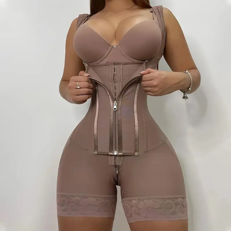 Women's Plus Size High-Waist Body-Hugging Shapewear Bodysuit - Tummy Control, Butt Lifter, Wide Straps, Compression Shorts, 2XL, 3XL for Lady