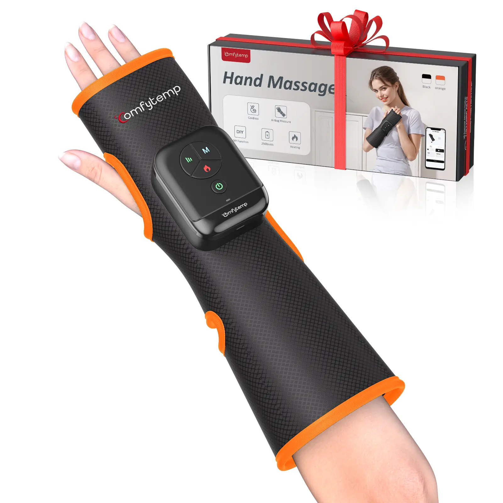 Air Compression Hand and Wrist Massager, Portable Forearm Massage Sleeve with Heat, Christmas Gift for Men Women Seniors Air Compression Hand and Wrist Massager, Portable Forearm Massage Sleeve with Heat, Christmas Gift for Men Women Seniors