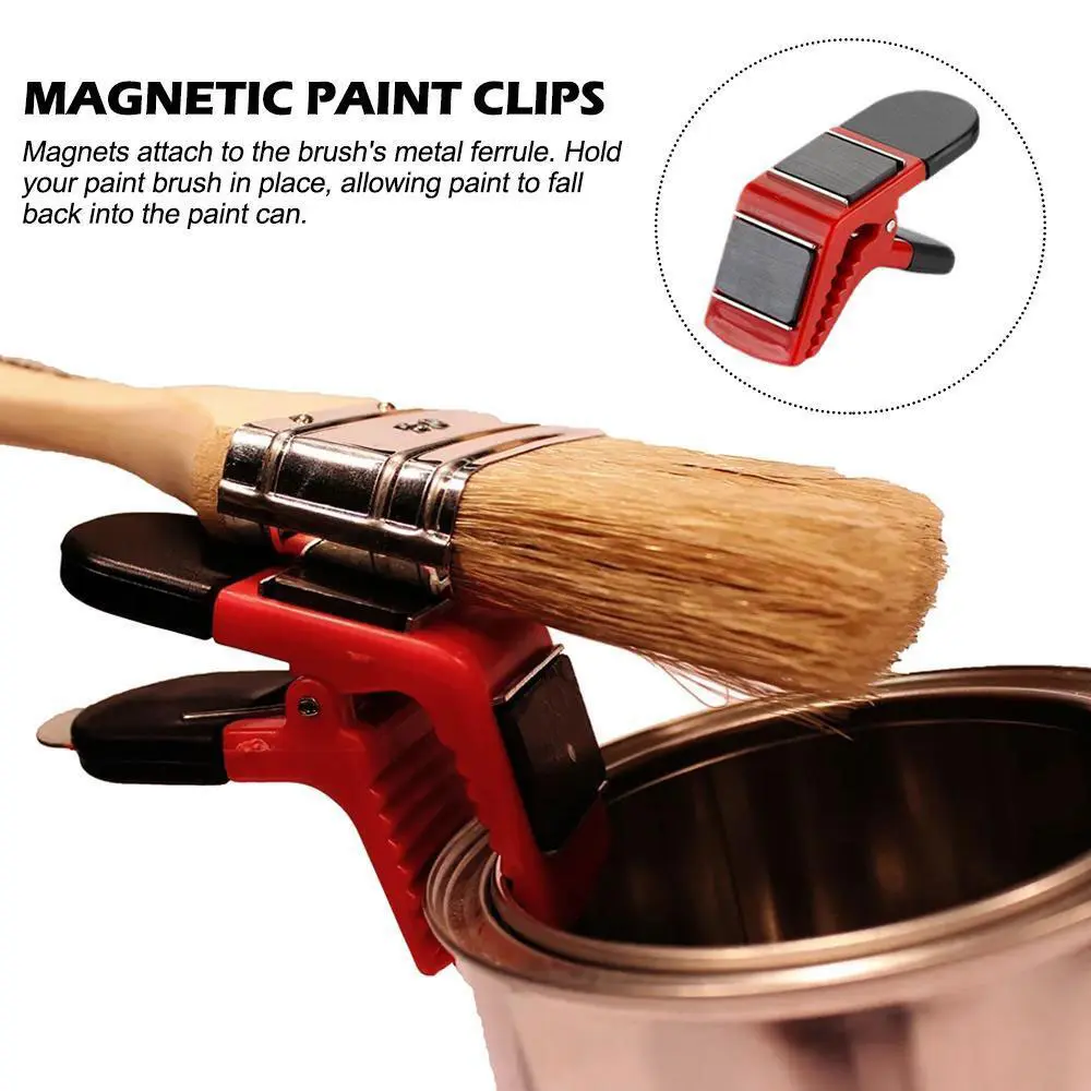 Magnetic Paint Brush Holder/can Opener/woodworking/painting/building/DIY Tool Accessories, Versatile, Durable Holder, Strong Magnetic Universal Clamp Dual-Sided Plastic Magnet, Paintbrush, Strong Magnetism