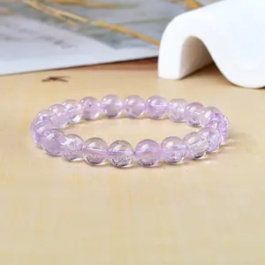 Lavender Amethyst Bracelet, Calm & Spiritual Protection Crystal