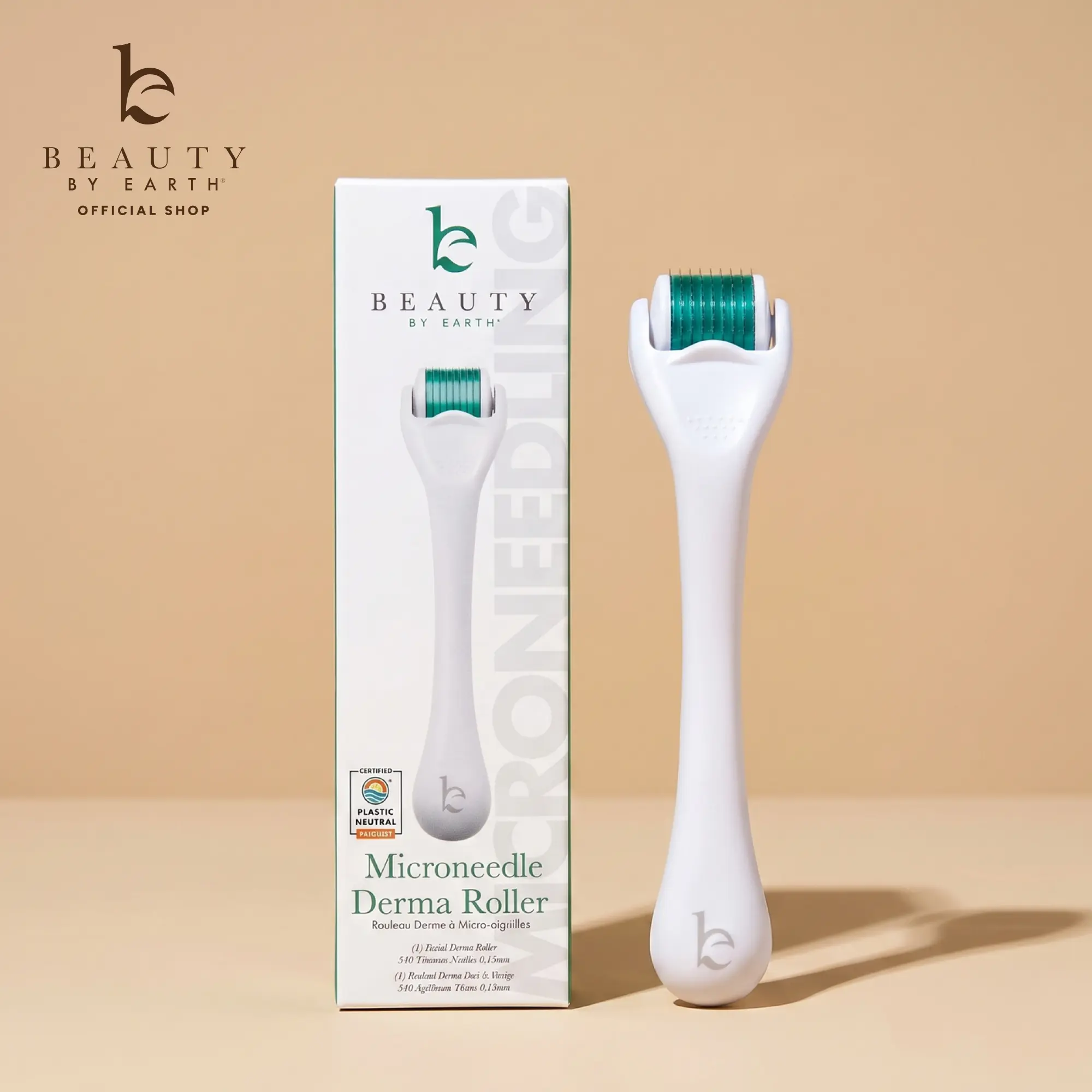 Beauty by Earth Microneedle Roller for Skincare -Beauty by Earth Microneedle Roller – Derma Roller for Smoother-Looking Skin Better Product Absorption with a comfortable Design)