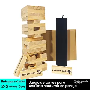 Block Tower Game for Dating(Spanish version),Best Game for Party Stacking-tower game for couple Gift for Friends TikTokShopBlackFriday