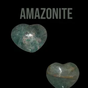 Krave Kawaii Amazonite Heart Crystal - Stone of Courage and Truth intuitive crystal meditation crystals