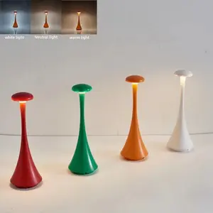 1pc Small Waist Touch Table Lamp, Rechargeable LED Room Light with USB Charging, 2000mah Battery, Touch Switch, Three Color Dimming, Led Desk Lamp