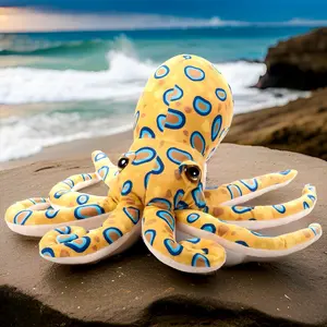 Big Blue Ring Octopus Stuffed Animal Plushie (14 inches/35cm) | Adopt an Octopus