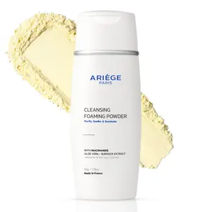 Cleansing Foaming Powder Face Wash Gentle Powder-to-Foam Facial Cleanser with Niacinamide & Burdock Leaf, Oil-Balancing, Pore-Refining, Soap-Free, Travel-Friendly, For Combination to Oily & Sensitive Skin