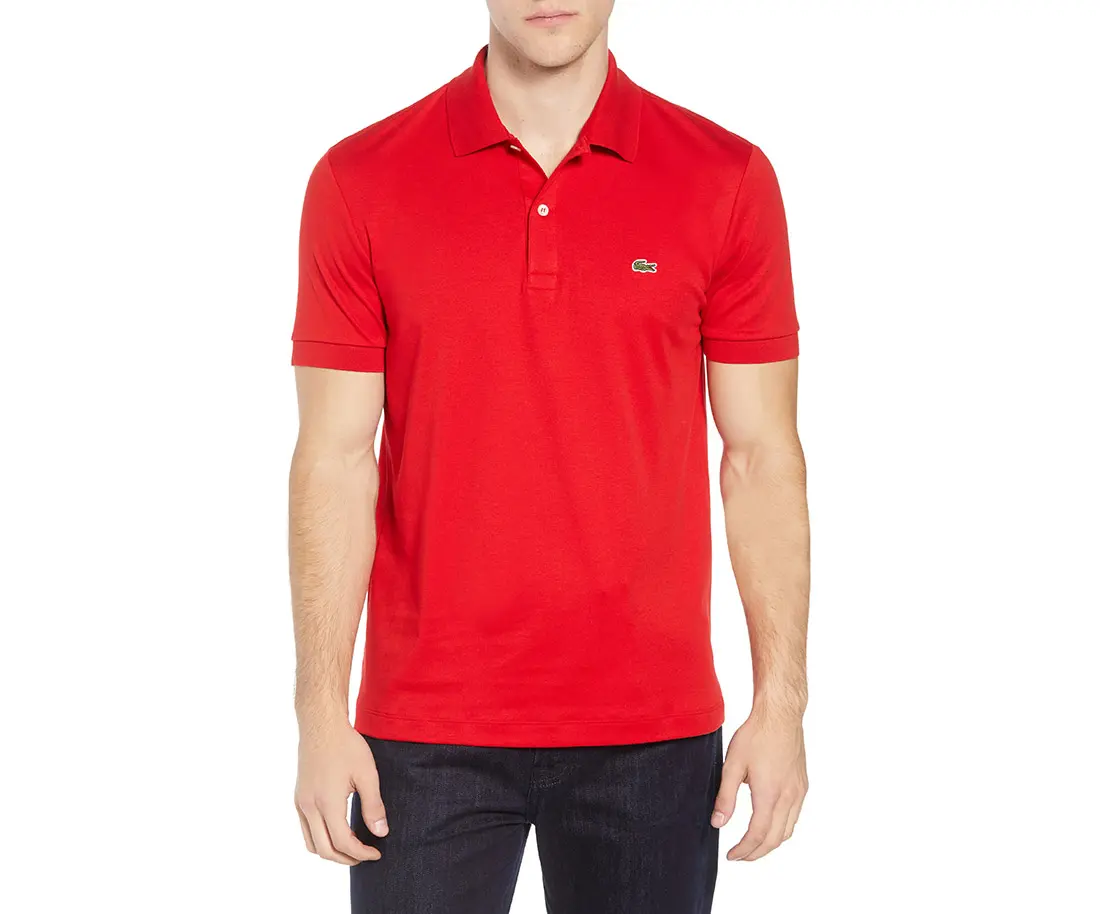 Lacoste Short Sleeve Jersey Interlock Regular Fit Mens Polos