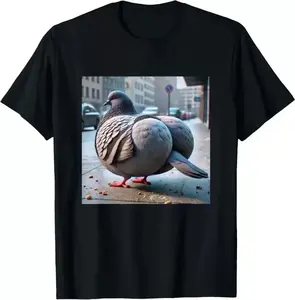 【Exclusive link】Womenswear Funny Brainrot Pigeon Level Gen Z Memepigeon T-Shirt Casual Crewneck Top