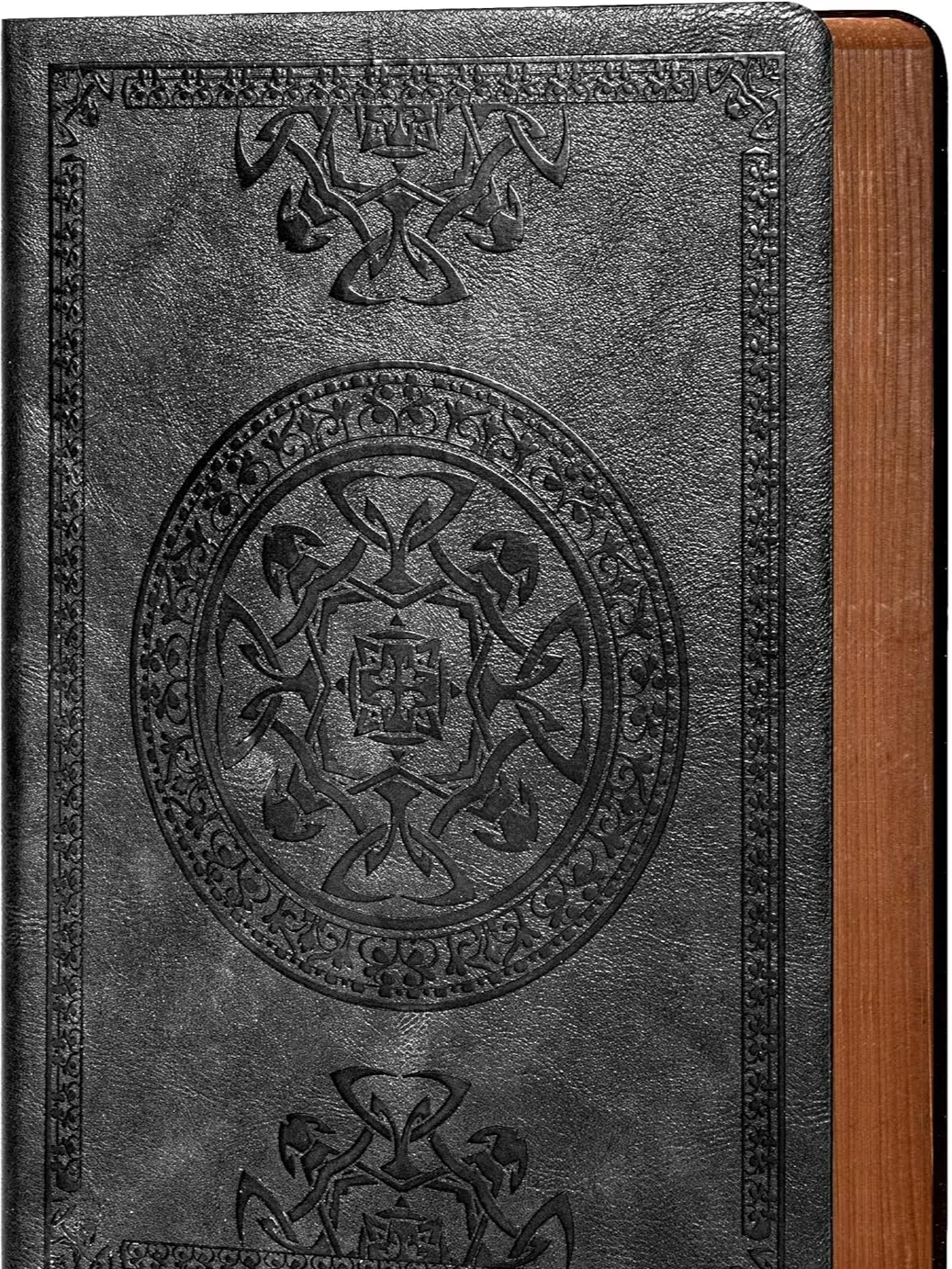 Lined Journal for Men Soft Cover Notebook Leather Journals for Writing, 180 Lay Flat Vintage Mens Journal Personal Diary, 5.7'' X 8.3'', Black