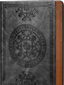 Lined Journal for Men Soft Cover Notebook Leather Journals for Writing, 180 Lay Flat Vintage Mens Journal Personal Diary, 5.7'' X 8.3'', Black