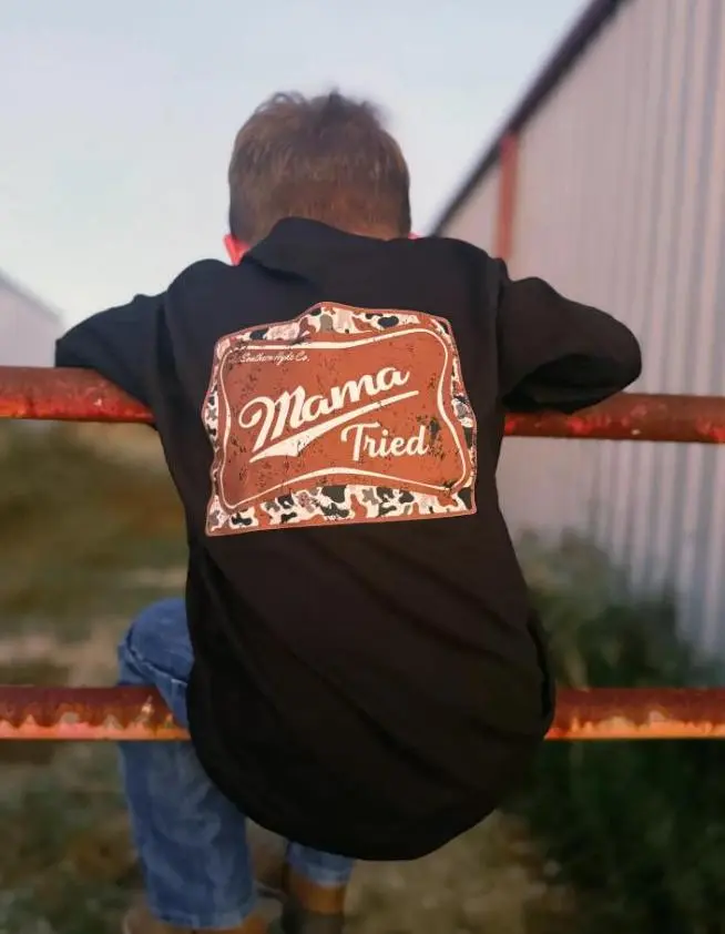 Mama Tried youth and adult shirt, toddler boy clothing, #southernboy clothes, toddler girl shirt, country boy clothes, family tee