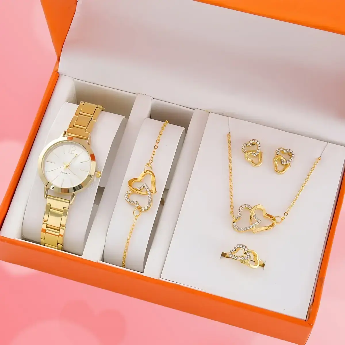 Fashionable Women’s Quartz Watch Bracelet Jewelry Set – Ladies Diamond Wristwatch Gift Set Fashionable Women’s Quartz Watch Bracelet Jewelry Set – Ladies Diamond Wristwatch Gift Set