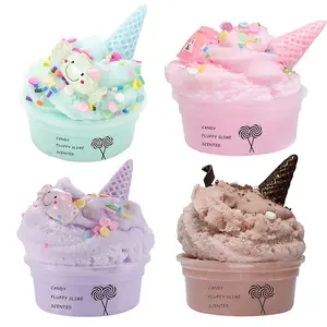 New 60ml Pull-Out Slime DIY Stress Relief Colorful Putty Ice Cream Dry Slime Fidget Relief