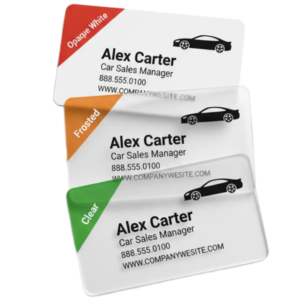 100 Plastic Business Cards