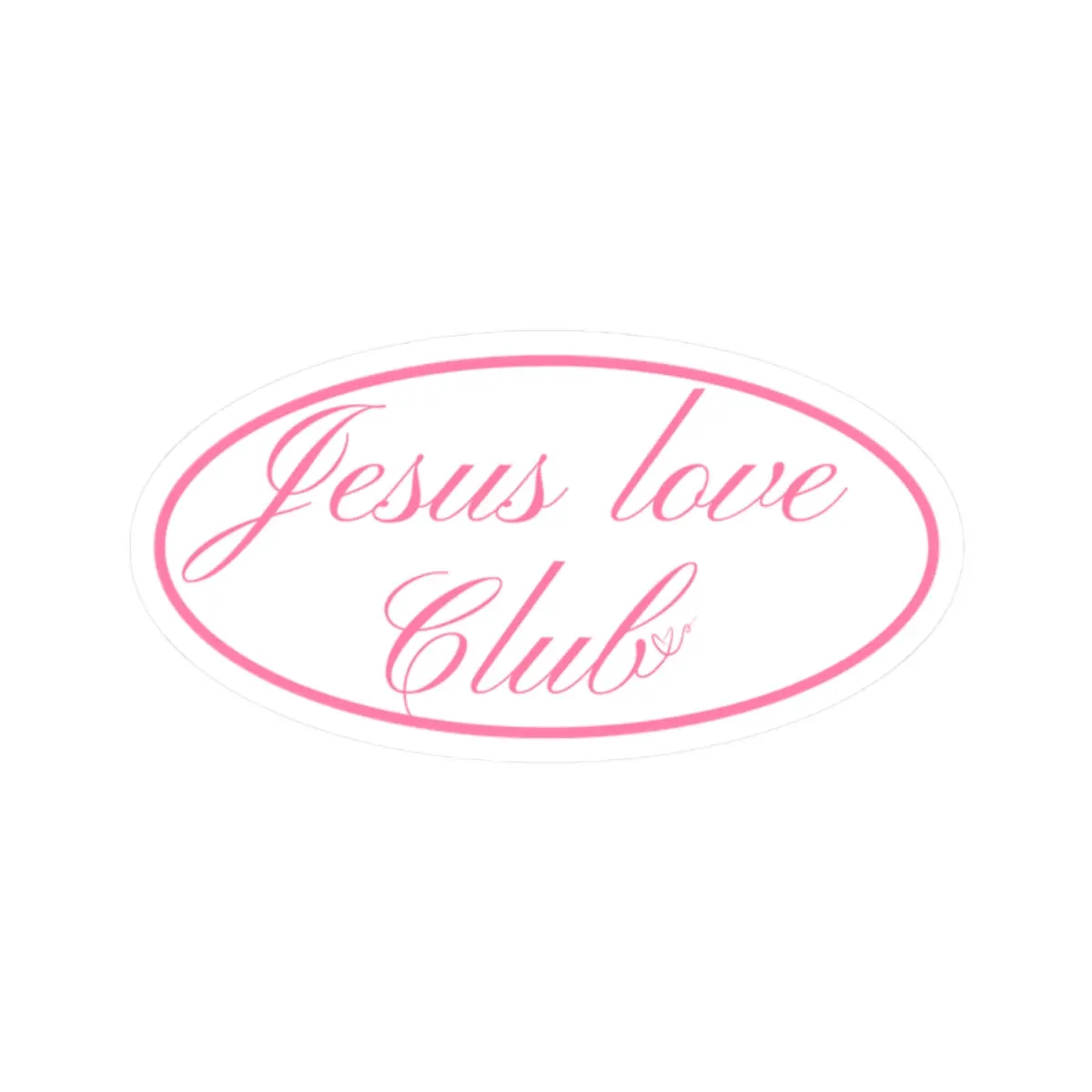 Jesus Love Club sticker | Kiss-cut oval Christian decal
