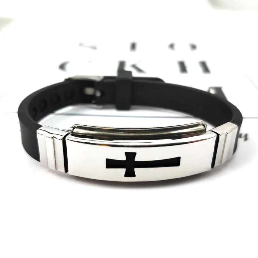 Edgy Cross Silicone Bracelet Edgy Cross Silicone Bracelet