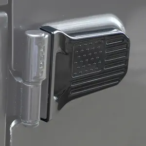 USA Flag Pattern Door Hinge Cover Trim for 2018+ Jeep Wrangler JL, JLU, JT, 4XE, High-Quality UV-Resistant Polyurethane Coat, Gloss Finish, Easy DIY Installation, Car Exterior Decoration Accessory Vehicle
