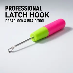 Professional Latch Hook Crochet Needle for Dreadlocks & Braids - Ultimate Hair Weaving & Maintenance Tool for Synthetic Hair Extensions, Braid, Dreadlock, Micro Braid, Hair Repair, Crochet Needle for Hair Stylist, Beginners & Salon Use