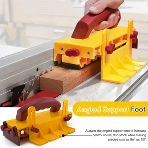 Table Saw Push Block, Woodworking Push Rod, Safety Tool for Thin Materials, Precise Cutting Up to 1/8 Inch, Power Tools