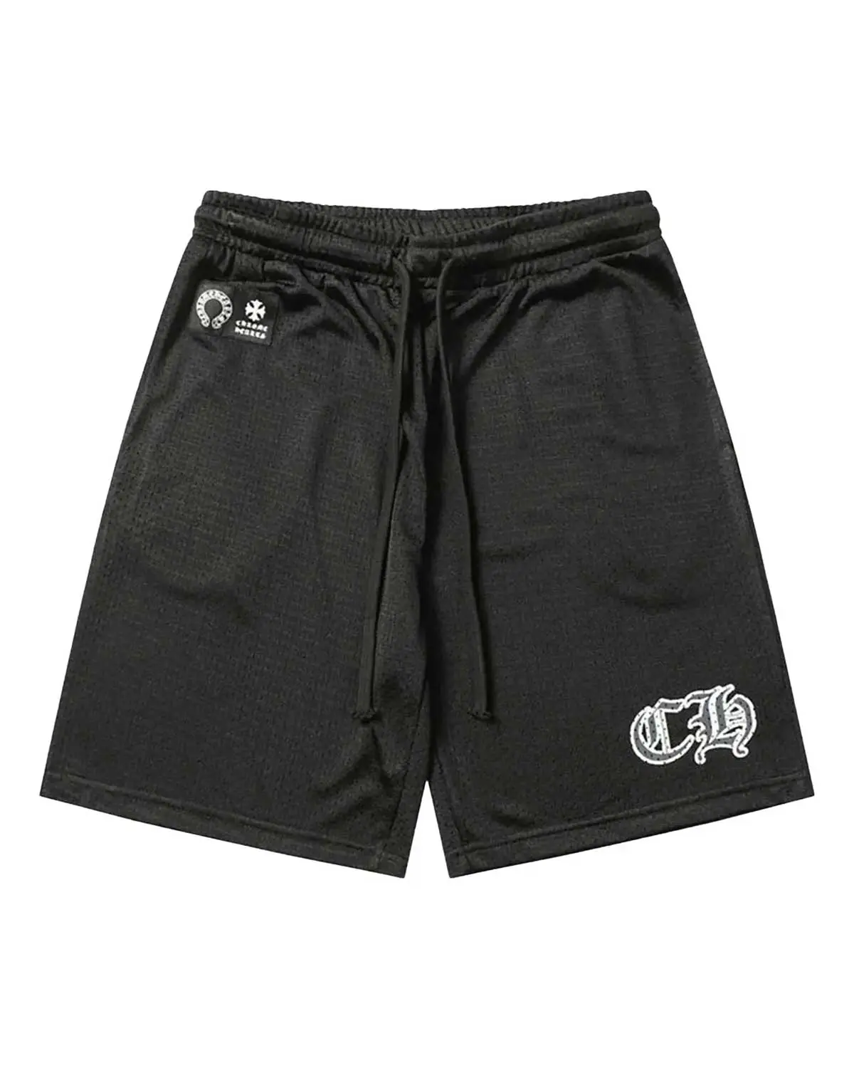 Chrome Hearts Sports Mesh Varsity Shorts Black/Silver