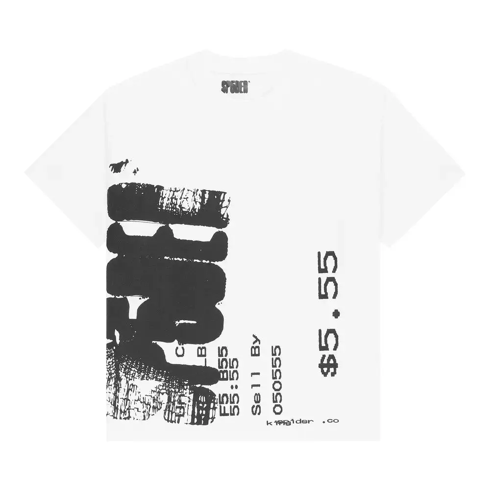 Sp5der Commerce Tee White Men's 100% Authentic Comfortable Everyday Wear Tshirt Gym Casual Soft Cotton Short Sleeve