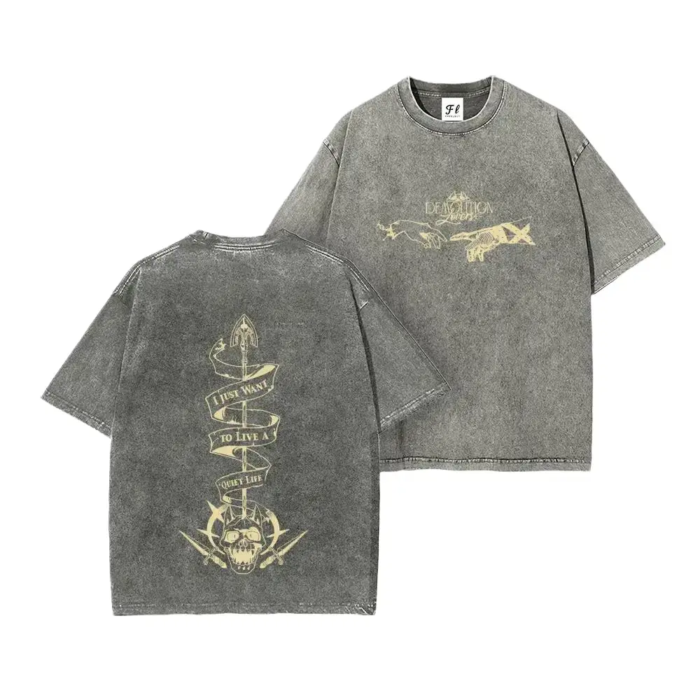 JoJo's Bizarre Adventure Diamond is Unbreakable Yoshikage Kira Menswear Graphic T-Shirt - Men's Relaxed Fit Short-Sleeve Round Neck Cotton Retro Wash Unisex Top