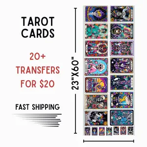 Tarot Cards | Dollar Deals DTF Transfer Gang Sheet For Graphic Tees