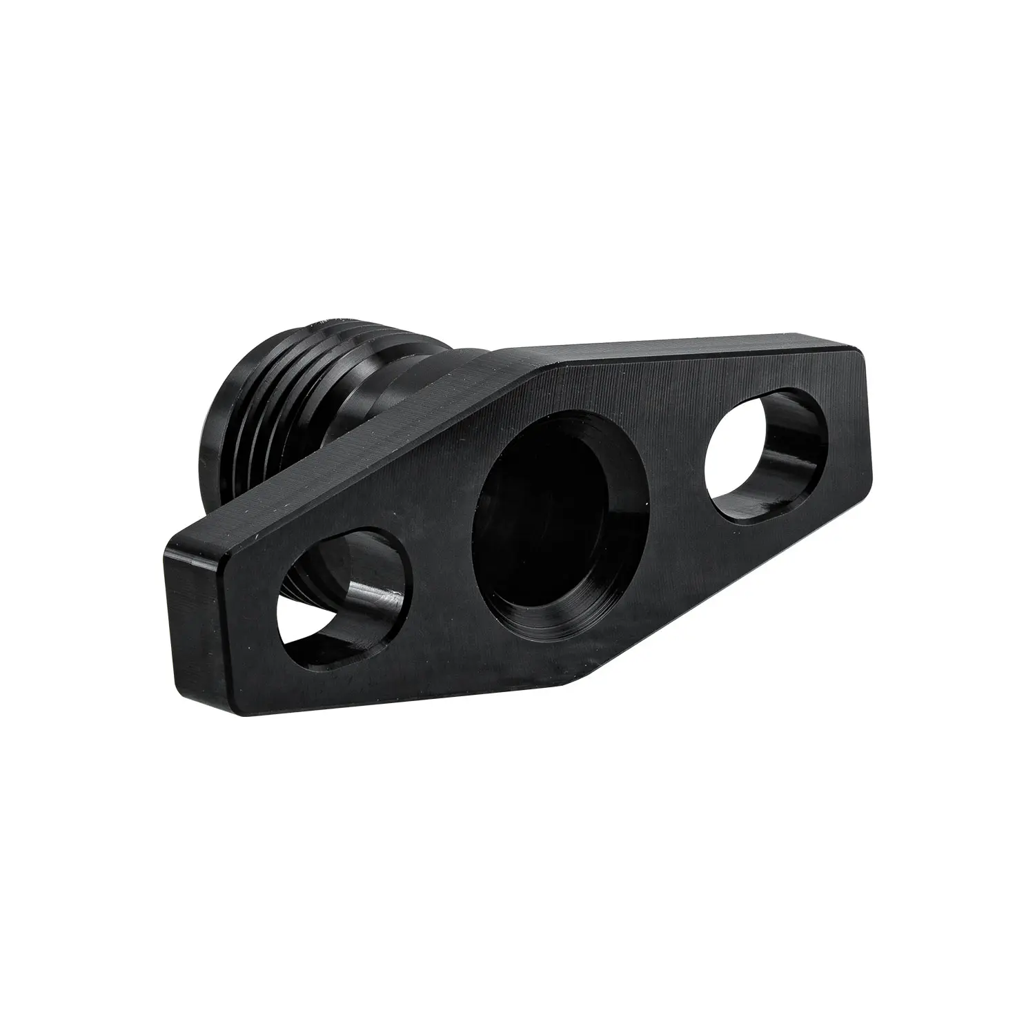 Alloyworks AN10 Turbo Oil Return Drain Flange Adapter AN10 Garrett GT28 GT30 GT35 T25 Black