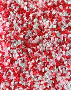 Heart Clay Slices, Valentine Clay Slices, Non-Edible Heart Sprinkle Mix, Polymer Clay, Fake Sprinkles, Nail Art Supplies, Shaker Mix