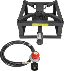 12" THE BLOCK BURNER Single Propane Outdoor Burner. 100,000 BTU Great for Home Brewing, Camping, Tailgating, and More!