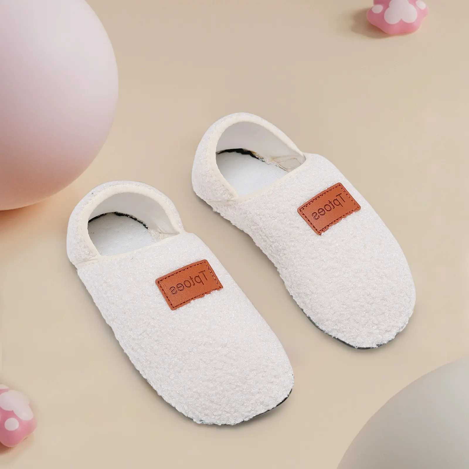 Lumubby Toddler Slippers, Soft Wool Blend Slip-On House Shoes for Boys & Girls, Cozy Indoor Warm Footwear with Non-Slip Sole, Indoor Warm Slippers, House Shoes Slippers