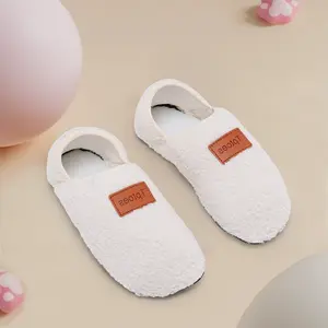 House Slippers for Toddler Boys and Girls, Non-slip Sole, Slip On, Indoor & Outdoor, Portable, Winter Warm, Round Toe, Footwear Shoe