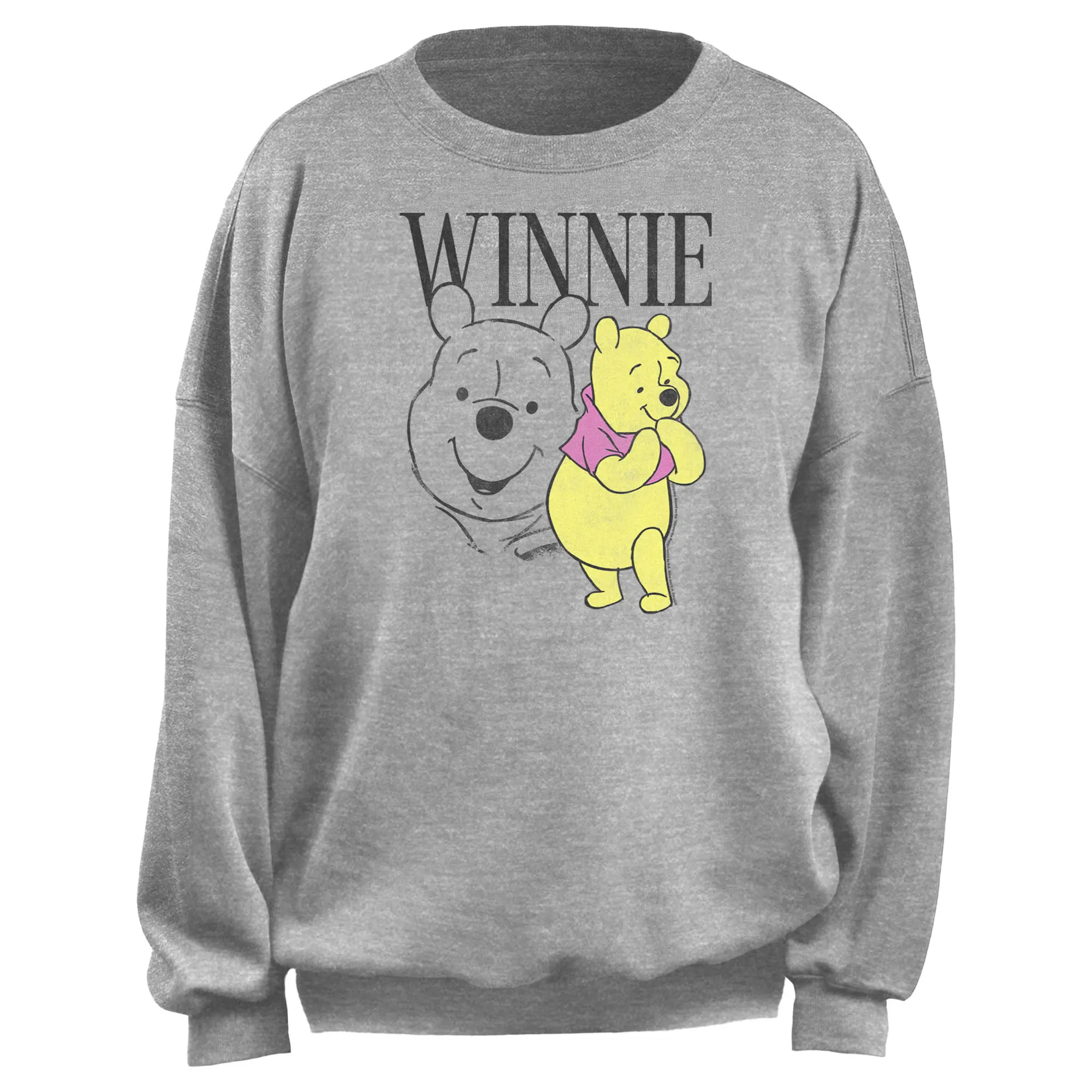 Junior's Winnie the Pooh Retro Poses Portrait Sweatshirt