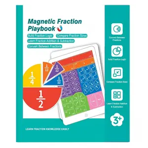 Magnetic Fraction Learning Book Set | Hands-On Math Teaching Tool, Refrigerator Magnet Educational Toy for Kids, Classroom & Homeschool Use