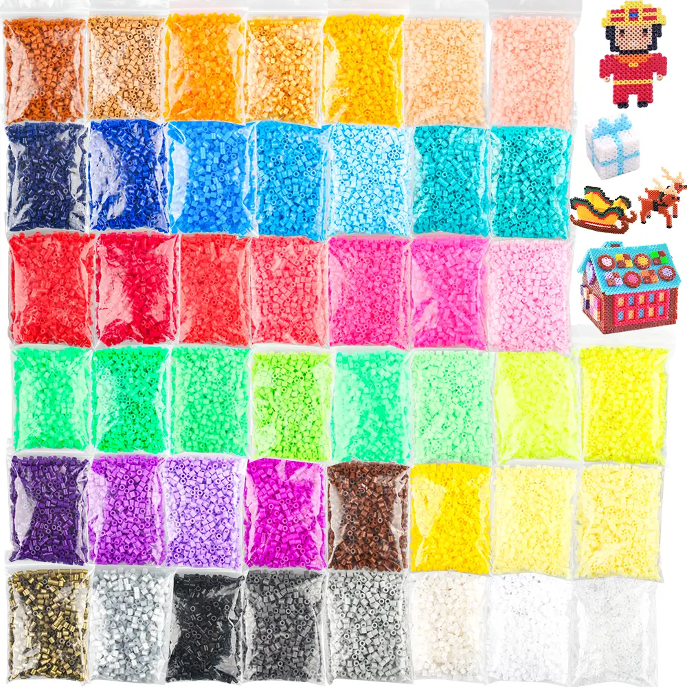 36000 Pcs Value Pack Fuse Beads, Bulk Assorted Multicolor Fuse Beads for Kids and Chilren Crafts with Ironing Papaer popular color air dry  clay, Diy Beads, Beads For Jewelry Making