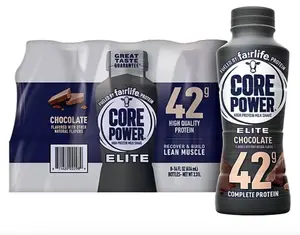 Core Power Fairlife Elite 42g High Protein Milk Shakes For kosher diet, Ready to Drink for Workout Recovery, Chocolate, 14 Fl Oz (Pack of 10), Liquid, Bottle Energy Beverage Sport corepower elite