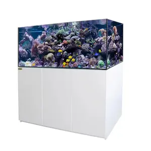 Aqua Dream 144-Gallon UltraClear Rimless Glass Aquarium with 41-Gallon Sump & Cabinet - High-Quality Low-Iron Glass, Coral Sump System, Easy Plumbing, Waterproof Stand