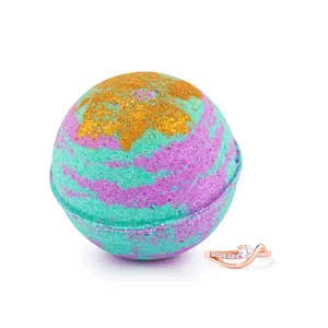 Santal Vanilla 10oz XL Bath Bomb With Jewelry and Epsom Salt