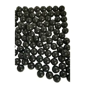 B131- (10PCS) 15mm Round Black/Acrylic Beads for DIY