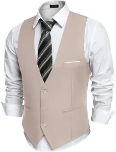 COOFANDY Men's Suit Vest Slim Fit Formal Dress Waistcoat Casual Business Vests for Suit or Tuxedo