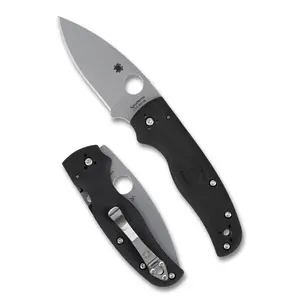 SPYDERCO SHAMAN LTWT 3.58" BLK/SLV