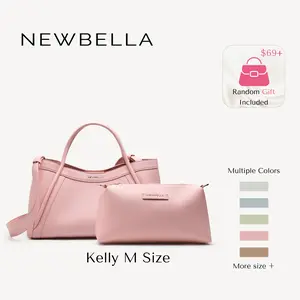 NEWBELLA Kelly M – Upgraded Version  2 PCS Set Top Handle Bag/ PU Leather/Collection Kelly L /kelly M Magnetic Closure, No Internal Compartments, 2025 , Vegan Leather,day gift, Magnetic Closure, Ideal for Office, Perfect for Fashionistas,FallFreshness