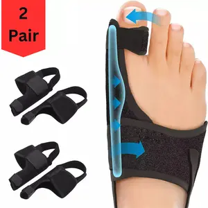 (2 PAIR) Treatmedy Bunion Fix Toe Valgus Corrector Adjustable Orthosis Splints Healthcare Support Tool