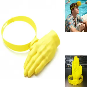 3D Printed Hands-Free Sun Hat - Ready to Use,Palm-Sized,UV Blocking, Lightweight, Fun Hand-Shaped Headband for Outdoor Use