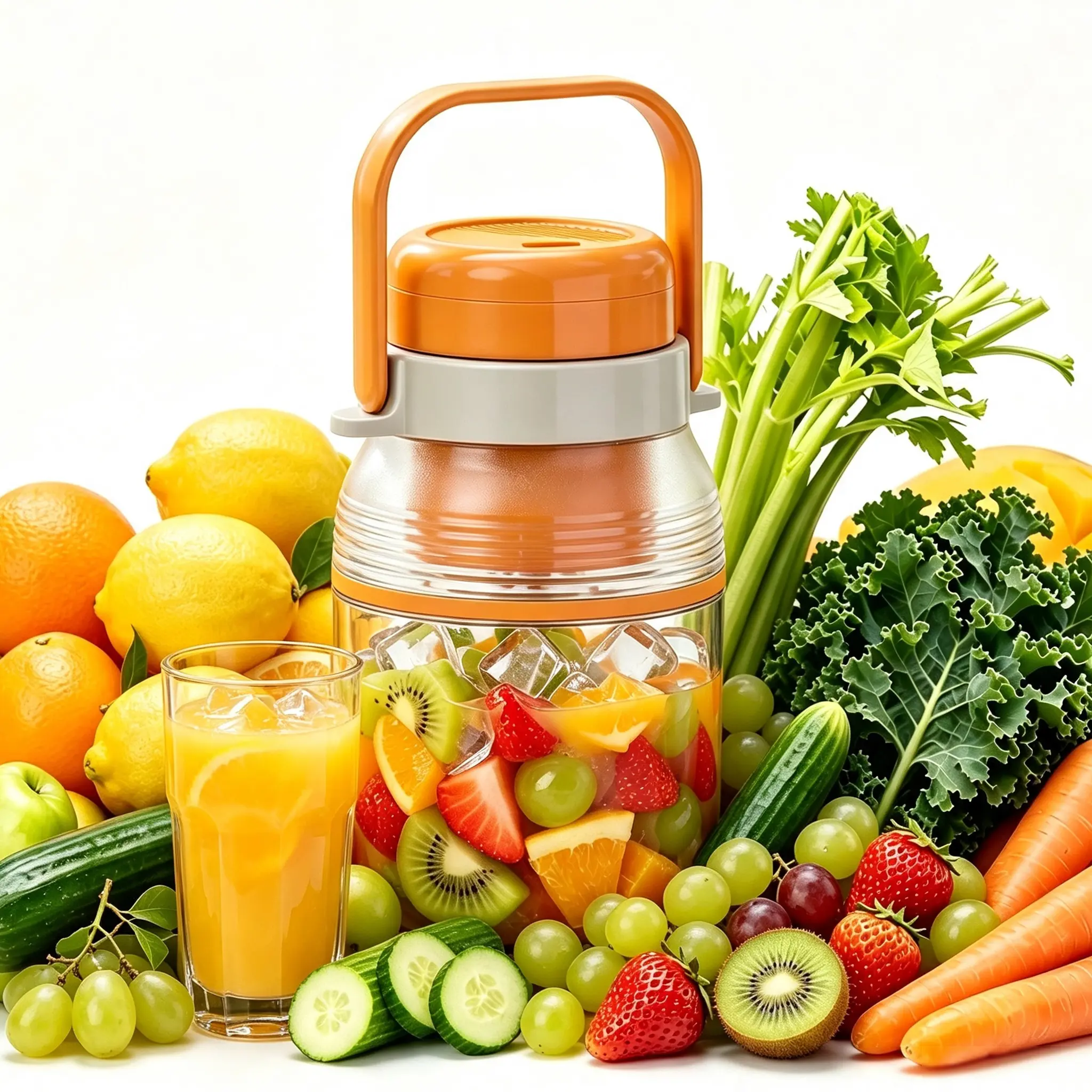 35oz Licuadora Portatil，80W Wireless Blender 1L Smoothie Shake Juicer Cup | 80W motor, 12-leaf system crushes ice in 30s.  BPA-free cup with dual lids. 1500mAh battery, safety lock, easy clean.