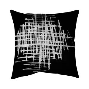 Begin Home Decor 5541-1616-AB88 16 x 16 in. Contrast White Minimalist Shapes Pillow - Modern Home Decor