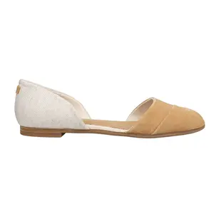 TOMS Womens Jutti Dorsay Slip On Flats Casual - Beige