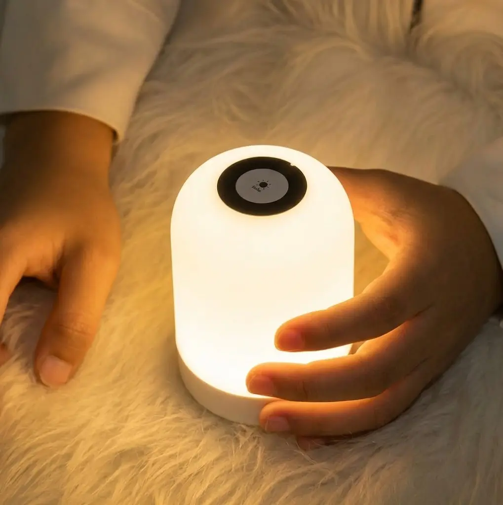 USB Rechargeable Compact Atmosphere LED Night Light - 1 Count Portable Dimmable Touch Control Bedside Table Lamp for Bedroom, Party Gifts (Home & Festive Supplies), Atmosphere Night Light,home decor